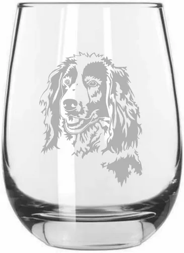 Miniatura 390 de Sakhalin Husky Dog - Copa de vino grabada personalizada de 15.25 onzas sin tallo