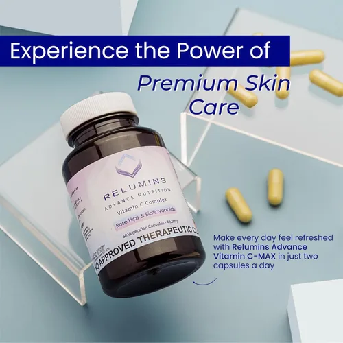 Miniatura 4 de Relumins Advance Vitamina C - Complejo iluminador de la piel MAX con escaramujos y bioflavonoides - 180 cápsulas