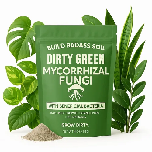 Dirty Green Inoculante de hongos micorrícicos y bacterias beneficiosas de mezcla de microbios – 4 onzas en polvo, 1000 esporas/g, potenciador