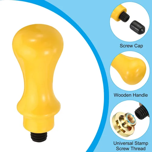 Miniatura 3 de PATIKIL Mango de sello de cera solamente, mango de madera de repuesto para sello de invitación de boda, tarjeta de invitación de boda, sobre