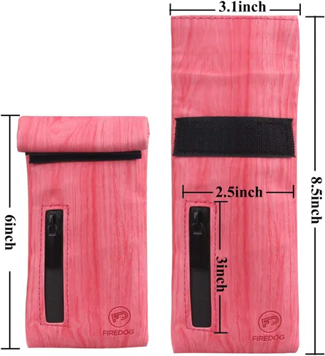 Miniatura 6 de FIREDOG Bolsa a prueba de olores, bolsa con forro de carbono a prueba de olores, bolsa probada por perros para mujeres, bolsillo de almacenamiento