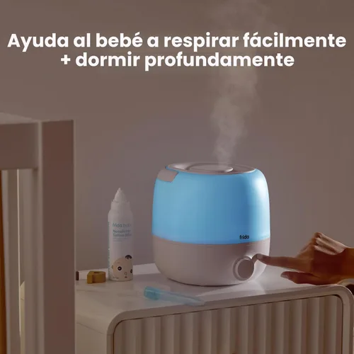 Miniatura 2 de Frida Baby Humidificador de niebla fría 3 en 1 para habitaciones grandes, humidificador de relleno superior para recámara, alivio de alergias, Blanco