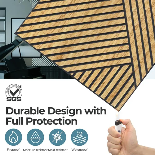 Miniatura 4 de AKUMAX Paneles Acústicos Grandes - 95x48 Pulgadas Paneles de Pared Autoadhesivos Insonorizados, Paneles de Pared Decorativos 3D Despegar y Pegar