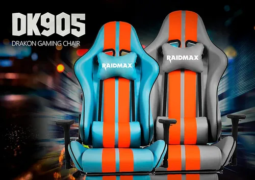 Miniatura 8 de Raidmax Superior DK905 - Sillas de juegos para computadora de auto de carreras, reposabrazos ajustable 3D, almohadas de cabeza y madera, base