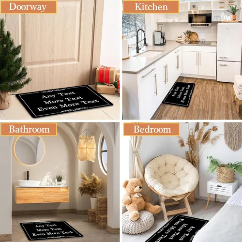 Miniatura 7 de Tapete personalizado de bienvenida para el hogar familiar, tapete personalizado para interiores y exteriores con tu entrada de texto para casa, B