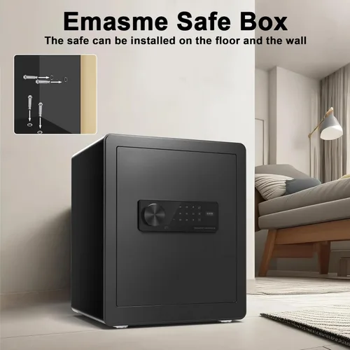 Miniatura 6 de Caja fuerte, caja fuerte para el hogar con bolsa ignífuga e impermeable Caja Fuerte Para Dinero caja de seguridad para dinero para efectivo