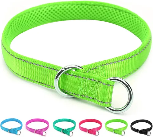Miniatura 10 de Collar reflectante para perro, collar de perro con lazo para perros de 20 a 38 libras, collares de nailon con acolchado suave para entrenamiento