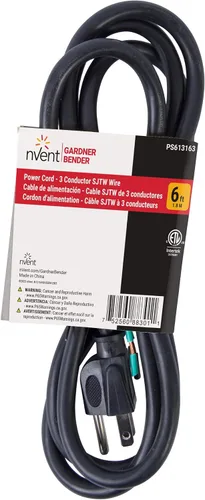 Miniatura 4 de Bergen Industries Inc PS613163 Cable para Electrodomésticos y Herramientas Eléctricas de 3 Hilos, 1.83 m, 16 AWG, 13A/125V CA, 1625W