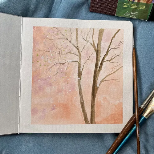 Miniatura 8 de tumuarta Cuaderno de Acuarela Cuadrado, 140 LB, 300 GSM, 5.5X5.5, Papel de Algodón, Prensado en Frío, 24 Hojas, Libros de Bocetos de Acuarela