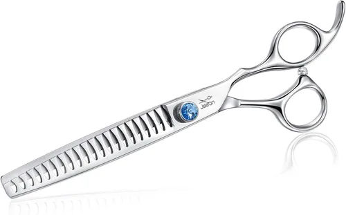 Miniatura 7 de JASON Tijeras de Entresacar de 7.5 pulgadas para Perros de 40 Dientes, Tijeras de Mezcla para Acicalamiento de Perros, Tijeras Profesionales