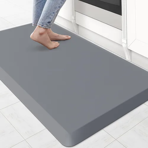 Miniatura 25 de KitchenClouds Alfombra de cocina acolchada anti fatiga, 17.3 x 60 pulgadas, impermeable, antideslizante, tapete de escritorio cómodo, para cocina