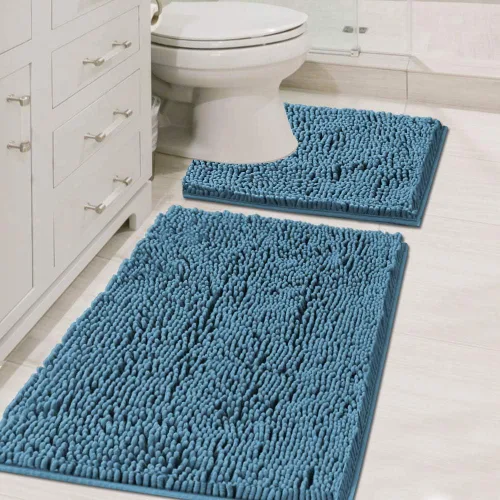 Miniatura 13 de H.VERSAILTEX Alfombras de Baño para Baño Antideslizantes de Felpa Chenille Extra Suaves y Absorbentes para Cuarto de Ducha Lavables a Máquina