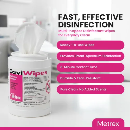 Miniatura 2 de Metrex CaviWipes - Toallitas desinfectantes para toallas, 160 unidades, color blanco