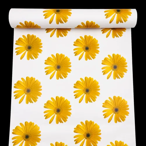 Miniatura 2 de Yifely Revestimiento de estante extraíble para encimeras de papel para cubrir gabinetes de cajones antiguos de apartamentos, margarita amarilla