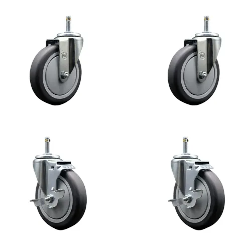 Miniatura 4 de Service Caster Marca – Compatible con/reemplazo para – Carritos de limpieza de conserje – Se adapta a la mayoría de carritos de limpieza Rubbermaid