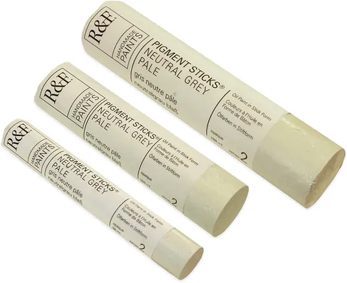 Miniatura 51 de Pinturas R&F Hechas a Mano - Palo de Pigmento al Óleo Profesional, Gris Neutro Medio, 188 ml