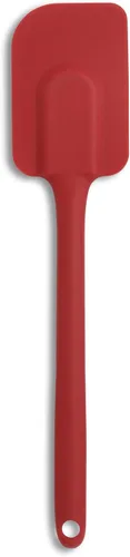 Miniatura 24 de Mrs. Anderson's Baking Espátula delgada de silicona, flexible y antiadherente, diseño de una sola pieza, rojo, para mezclar, plegar, raspar, hornear
