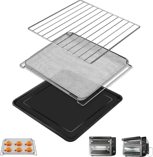 GWY Piezas de repuesto 3 en 1 para Ninja DCT451 DCT401 DCT402BK horno doble inteligente 12 en 1, cesta de tostadora de acero de 13 x 12.6 pulgadas,
