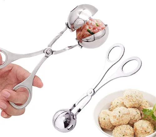 Miniatura 2 de Cocina conveniente fabricante de albóndigas de acero inoxidable relleno albóndigas clip DIY pescado carne arroz bola fabricante de albóndigas molde