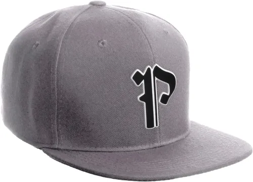 Miniatura 934 de Daxton Gorra clásica con visera de billete plano con letras del alfabeto inglés antiguo de la A a la Z