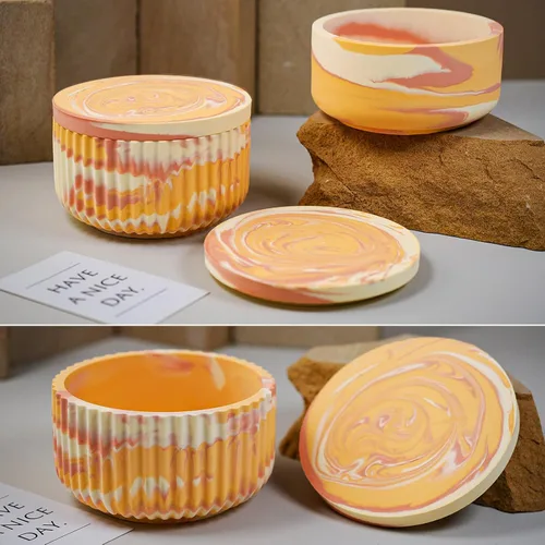 Miniatura 2 de 2 moldes de resina para tarros grandes con tapa, caja de resina de silicona, molde cilíndrico para resina epoxi, joyería, portavelas, organizador