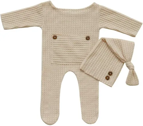 Miniatura 5 de Moda recién nacido niños niñas bebé sesión de fotos accesorios trajes ganchillo ropa sombrero de cola larga pantalones accesorios de fotografía