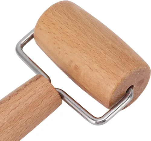 Miniatura 8 de Rodillo de madera, rodillo de molienda antiadherente para panadero, grosor uniforme, rodillo de masa de madera, rodillo de masa de pizza, rodillo