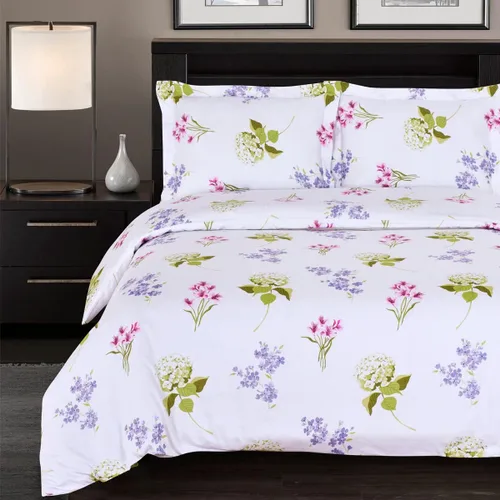 Miniatura 17 de Royal Hotel Bedding Agnes - Juego de funda de edredón floral de 3 piezas, tamaño King/Cal-King, 100% algodón, 300 hilos de algodón