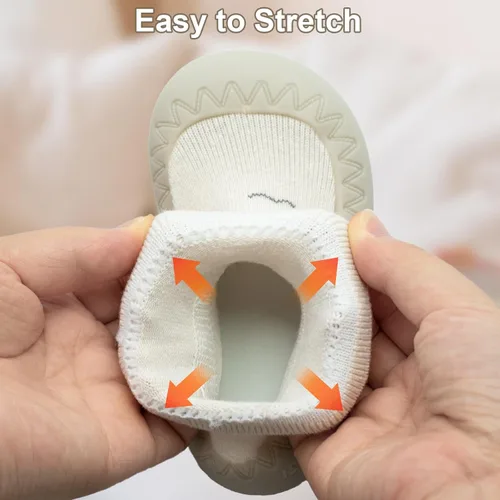 Miniatura 3 de 2 pares de zapatos antideslizantes estilo caroon para bebés, zapatos para niños y niñas, zapatos para caminar, zapatos de goma suave con pantuflas