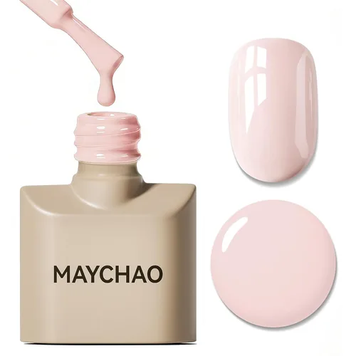 Miniatura 80 de MAYCHAO Esmalte de uñas de gel rosa intenso de 0.5 onzas líquidas, 1 unidad de esmalte de gel rosa brillante, esmalte de uñas que se absorbe con luz