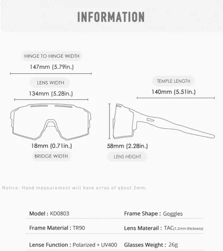 Miniatura 3 de Gafas de sol polarizadas deportivas para mujeres y hombres, UV400, gafas de ciclismo, béisbol, correr, pesca, al aire libre, resistentes al viento