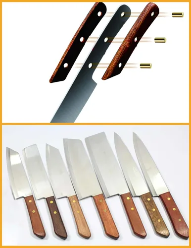 Miniatura 8 de Varillas de latón de 3/16 pulgadas de 3/16 x 12 pulgadas, 6 piezas para hacer cuchillos, pasadores de mangos de cuchillos, stock de cachas