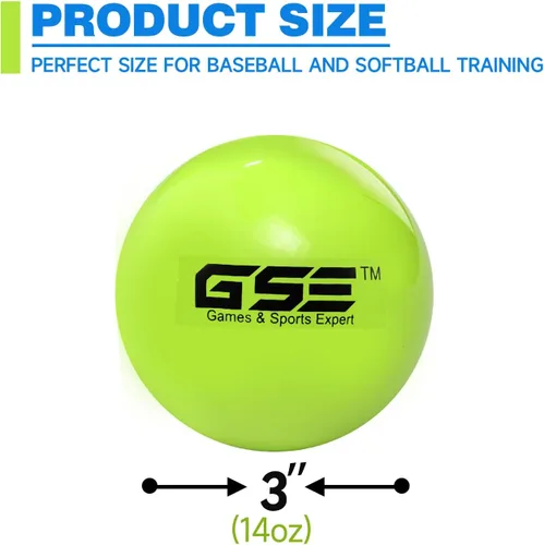Miniatura 2 de GSE Games & Sports Expert Pelotas de béisbol con peso de 3 pulgadas, pelotas de béisbol de entrenamiento para todos los niveles de habilidad. Bolas