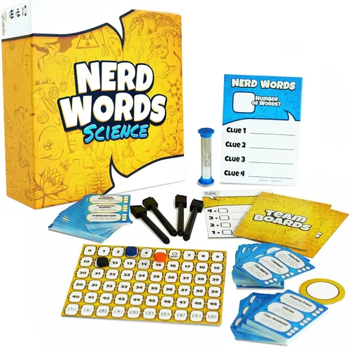 Miniatura 3 de Genius Games Nerd Words: ¡Ciencia! Juegos de grupo para adultos Juegos de fiesta para familias, niños, adolescentes, aulas