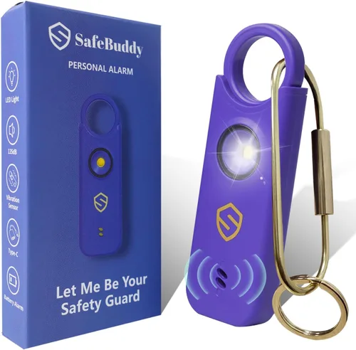 Alarma personal para mujeres, hombres, niños, ancianos, autodefensa, diseñada por mujeres, altavoces adicionales de 140 DB, alarma con luz
