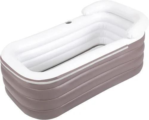 Miniatura 9 de Bañera inflable con bomba de aire eléctrica, bañera portátil para exteriores con inflado rápido y seguro, bañera de hielo para adultos de pie