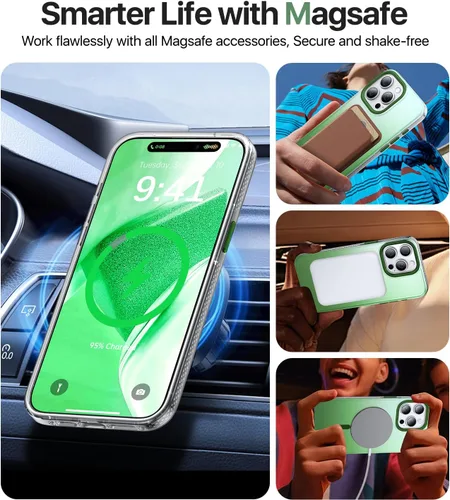 Miniatura 2 de Funda magnética diseñada para iPhone 13 Pro [compatible con Magsafe] [protección contra caídas de grado militar] Funda protectora a prueba de golpes