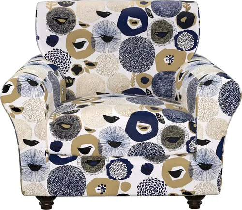 Miniatura 16 de Fundas elásticas para silla, fundas elásticas para sillón de 2 piezas, fundas de sofá lavables con diseño floral para sillón, protector de muebles