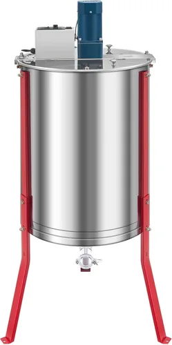 Miniatura 9 de VEVOR, extractor de miel eléctrico, extractor de miel de 6 marcos con tapa transparente, tambor de panal de acero inoxidable de 140W, altura