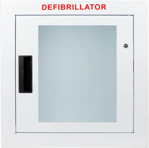 Miniatura 2 de Armario AED semiempotrado, alarmado, grande. Se adapta a todos los desfibriladores en el mercado. Mide 16 pulgadas de alto x 17 pulgadas de largo x