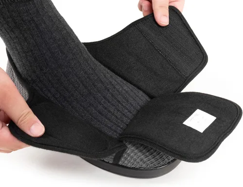 Miniatura 2 de Zapatilla adaptable antideslizante de ancho amplio para diabéticos con cierre de velcro ajustable para hombre