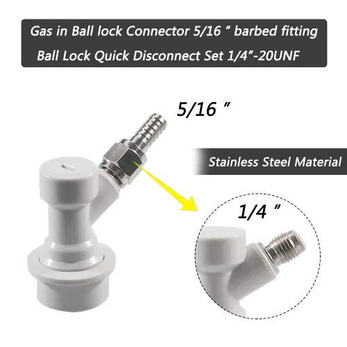 Miniatura 3 de Juego de desconexión de barril de bloqueo de bola – LUCKEG Brand Ball Lock MFL se desconecta con tuercas giratorias de acero inoxidable y abrazadera