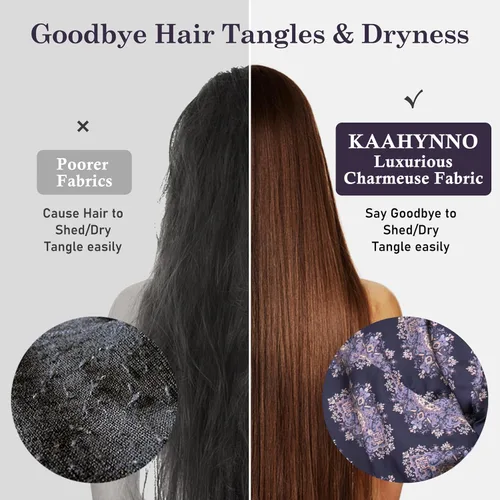 Miniatura 4 de Gorro de satén de seda ajustable para envolver el cabello para dormir, gorro de dormir de doble capa, turbante nocturno para cabello largo y rizado