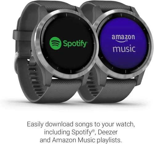 Miniatura 5 de Reloj inteligente Garmin 010-02174-01 vivoactive 4 con GPS, características de música, monitoreo de energía corporal, entrenamientos animados
