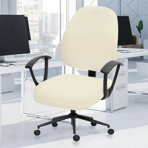 Miniatura 33 de Fundas elásticas para asiento de silla de oficina de escritorio - Funda universal de spandex para silla de computadora - Fundas removibles lavables