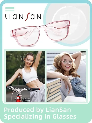 Miniatura 2 de LianSan Gafas de seguridad sobre anteojos para mujer, gafas antivaho que se ajustan sobre las gafas para certificación ANSI Z87.1