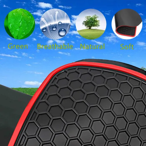 Miniatura 6 de Tapete de goma para piso de automóvil para Honda Civic Sedan 10ª generación 2016 2017 2018 2019 2020 2021, ajuste personalizado, tapete de Negro rojo