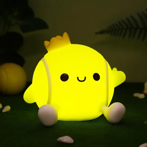 Miniatura 7 de Attivilife Luz Nocturna de Tenis, Regalos de Pelota de Tenis para Niños, Lámpara LED Táctil Regulable Recargable para Decoración de Guardería y Mesa