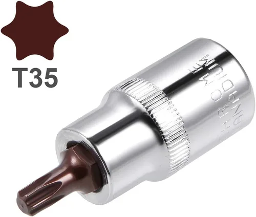 Miniatura 2 de uxcell Longitud del acero 180.4 ft m del zócalo S2 de la broca Torx de la impulsión de 1/2 pulgada T35