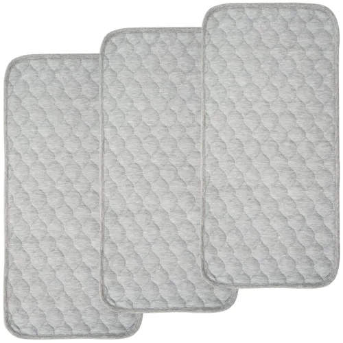 Miniatura 7 de BlueSnail Forro acolchado más grueso impermeable para cambiador, 3 unidades (rosa 13 x 27 pulgadas)